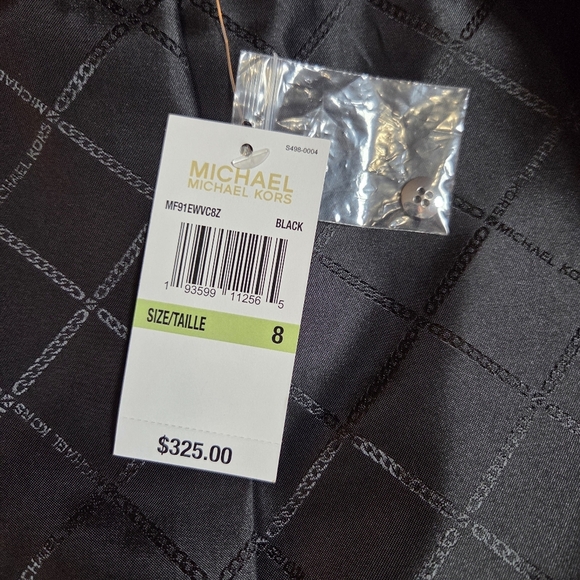 Micheal Kors Black Women's Blazer with Belt Size 8 - Picture 5 of 11